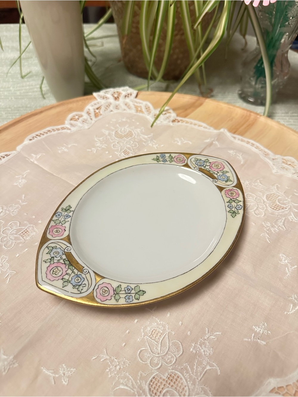 Antique J&C Bavaria Louise Hand Painted Oval Porcelain Platter